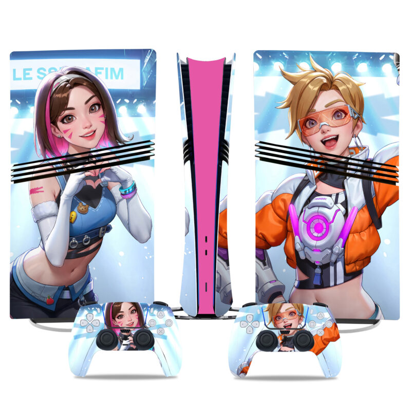 Overwatch PS5 Pro Skin Sticker - Vibrant Console & Controller Protective Decals For Gamers