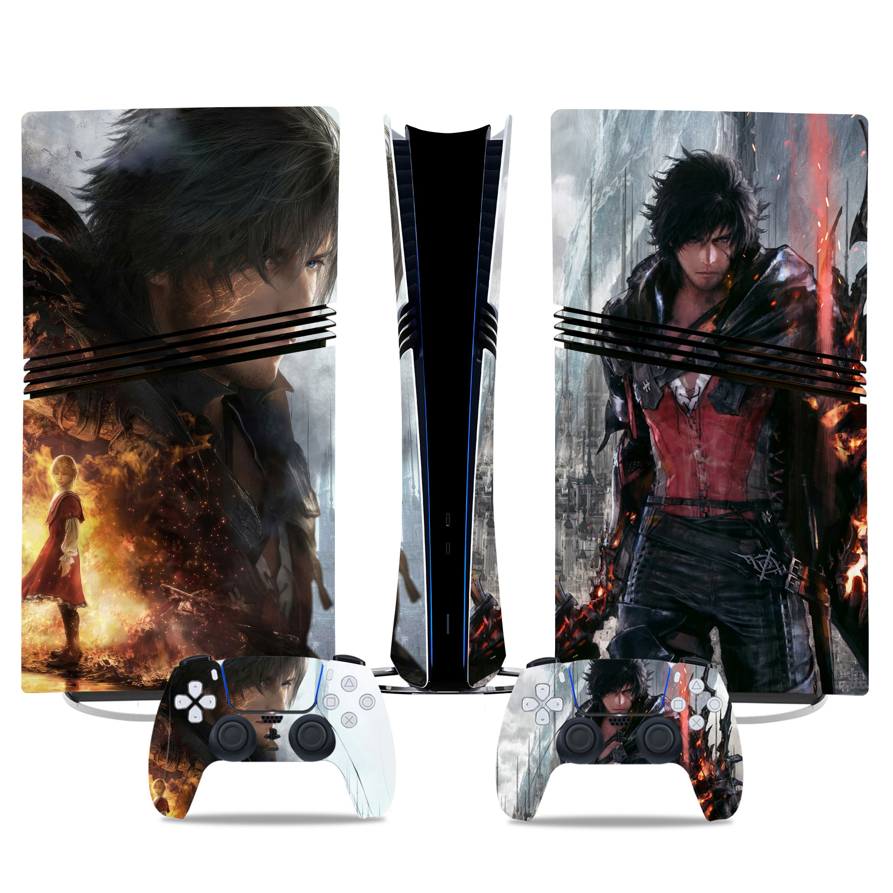 Final Fantasy XVI PS5 Pro Skin Sticker – Epic Console And Controller Wrap Design - Image 2
