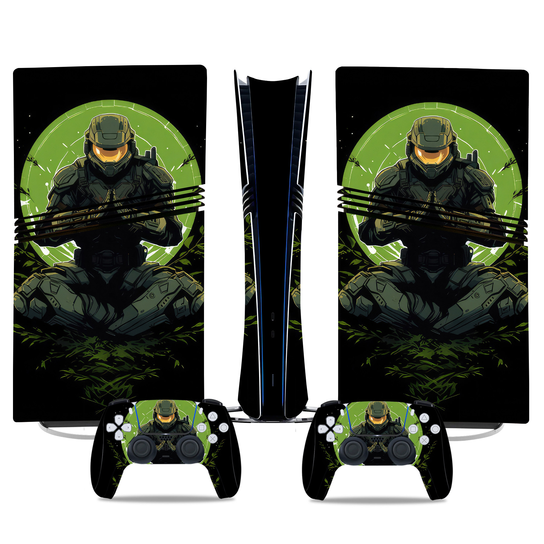 Master Chief Halo PS5 Pro Skin Sticker – Iconic Gaming Design For Console And Controller - Image 3