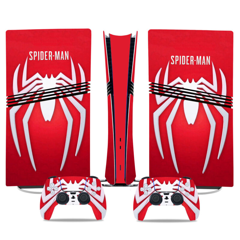 Stylish Spider-Man PS5 Pro Skin Sticker – Ultimate Gaming Console & Controller Wrap