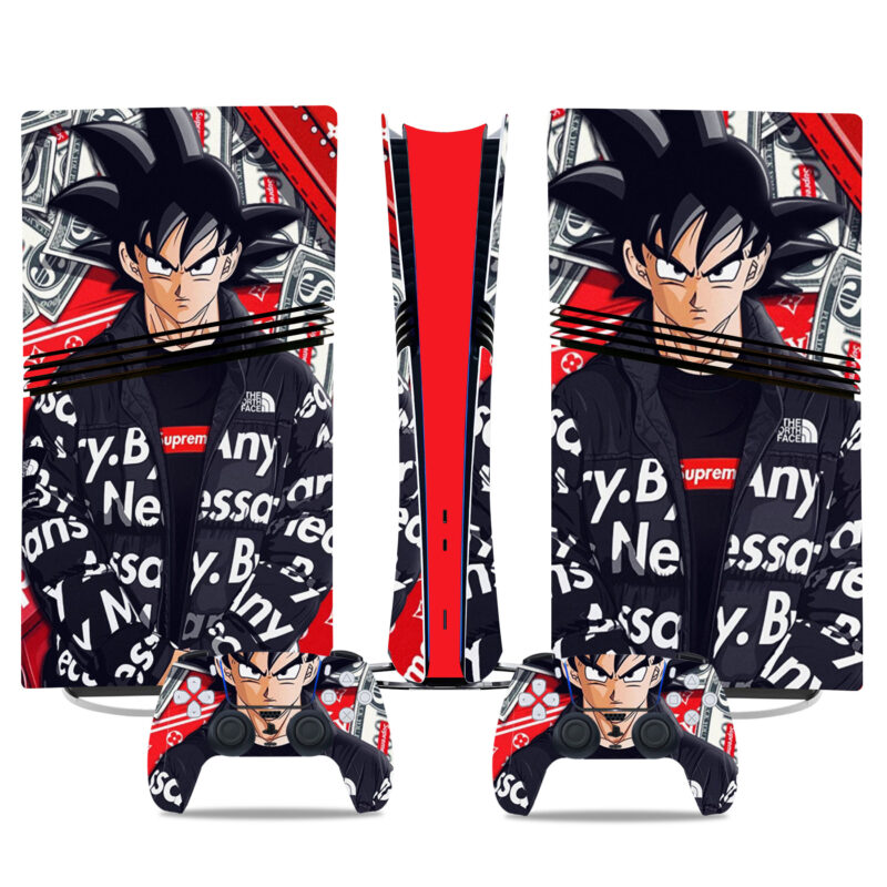 Dragon Ball Goku PS5 Pro Skin Sticker – Supreme Anime Design For Console & Controller