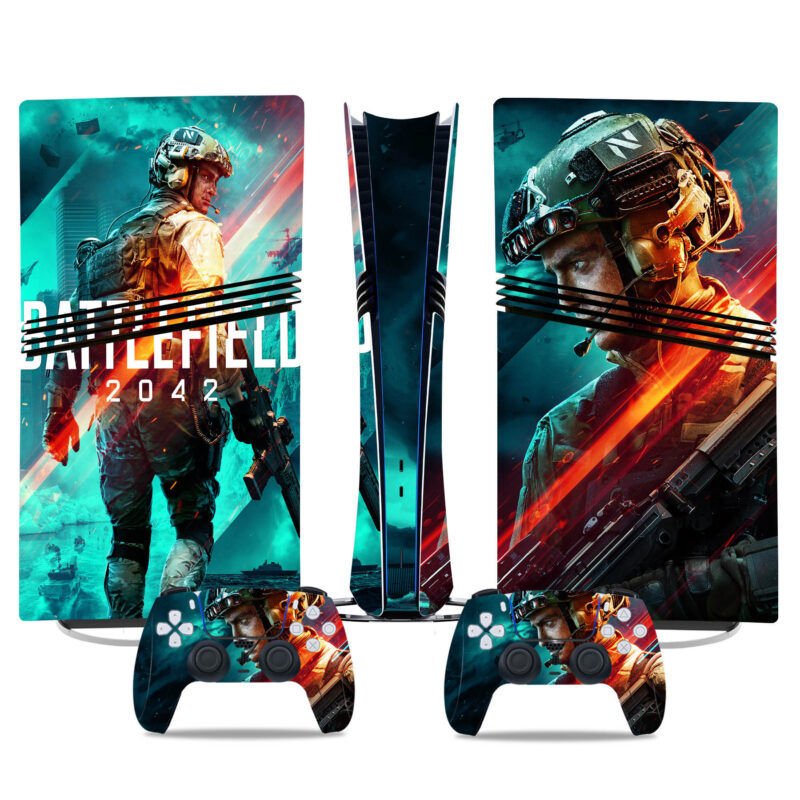 Battlefield 2042 PS5 Pro Skin Sticker – Epic Gamer Edition Console And Controller Wrap