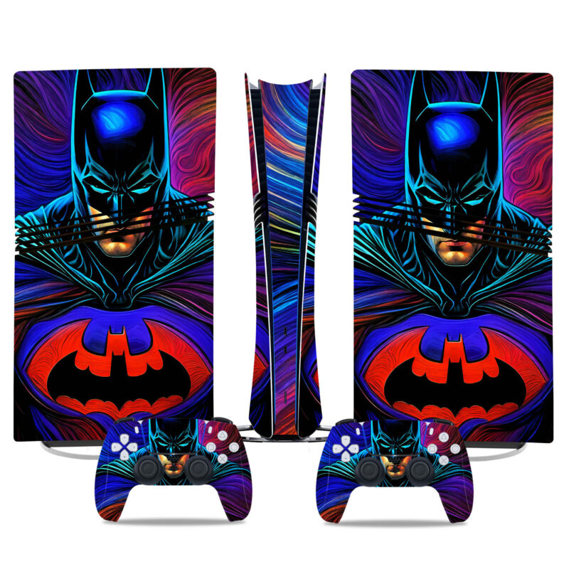 Vibrant Batman PS5 Pro Skin Sticker – Iconic Hero Design For Console And Controller