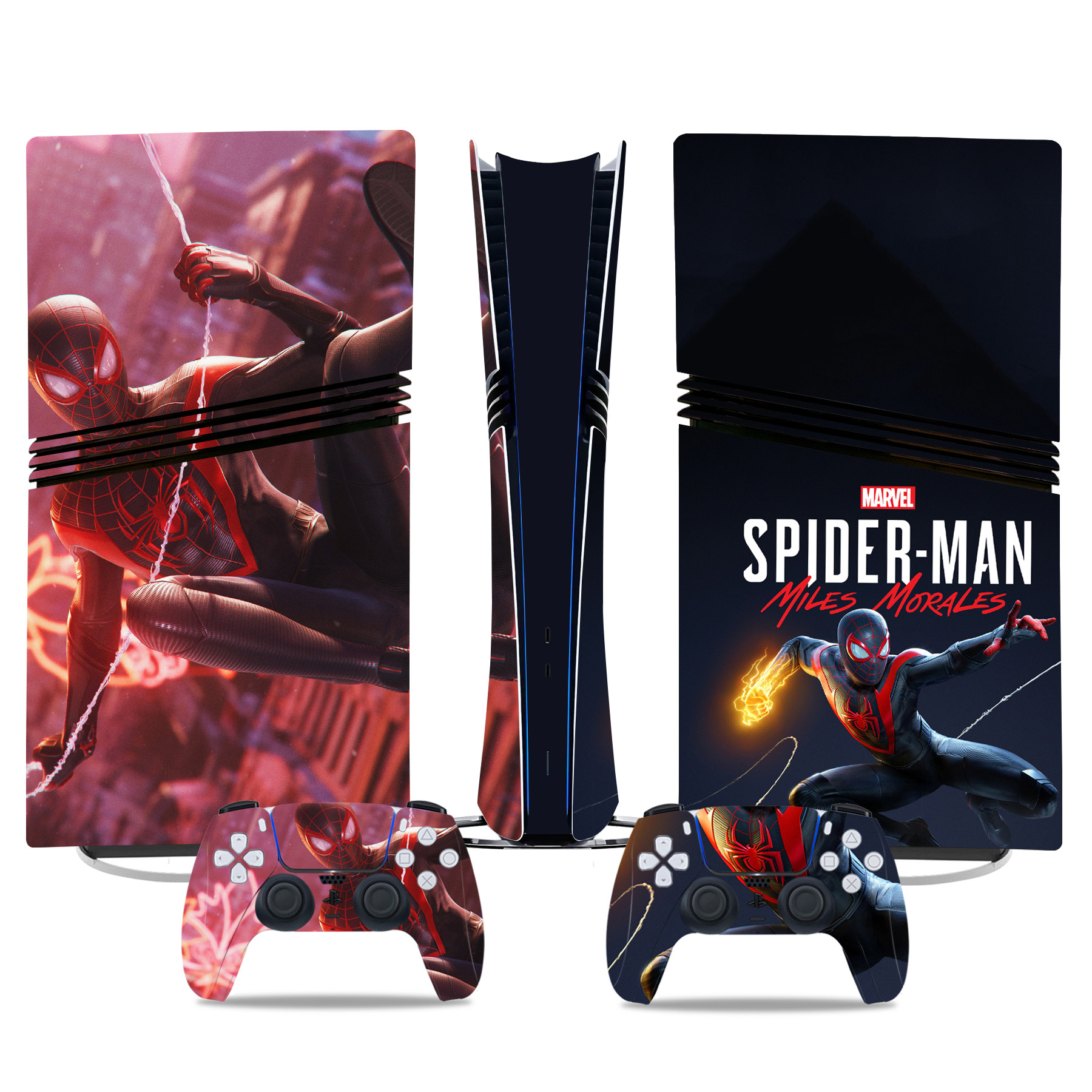 Spider-Man: Miles Morales PS5 Pro Skin Sticker – Dynamic Marvel Gaming Design For Console And Controller - Image 3