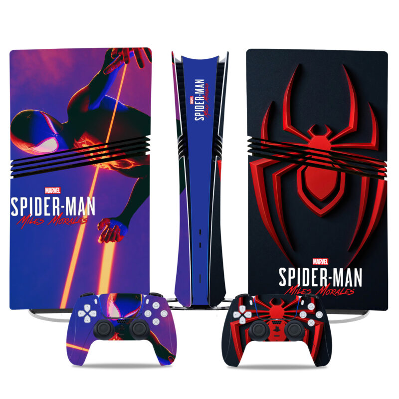 Spider-Man: Miles Morales PS5 Pro Skin Sticker – Stylish Marvel Gaming Design For Console And Controller