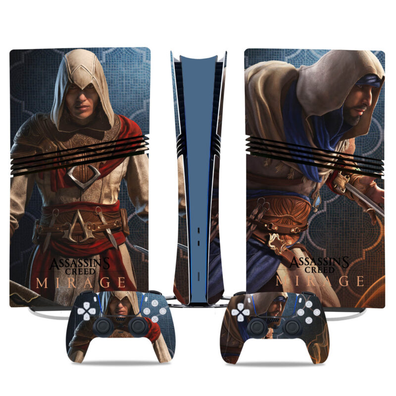 Assassin’s Creed Mirage PS5 Pro Skin Sticker – Epic Gaming Design For Console And Controller