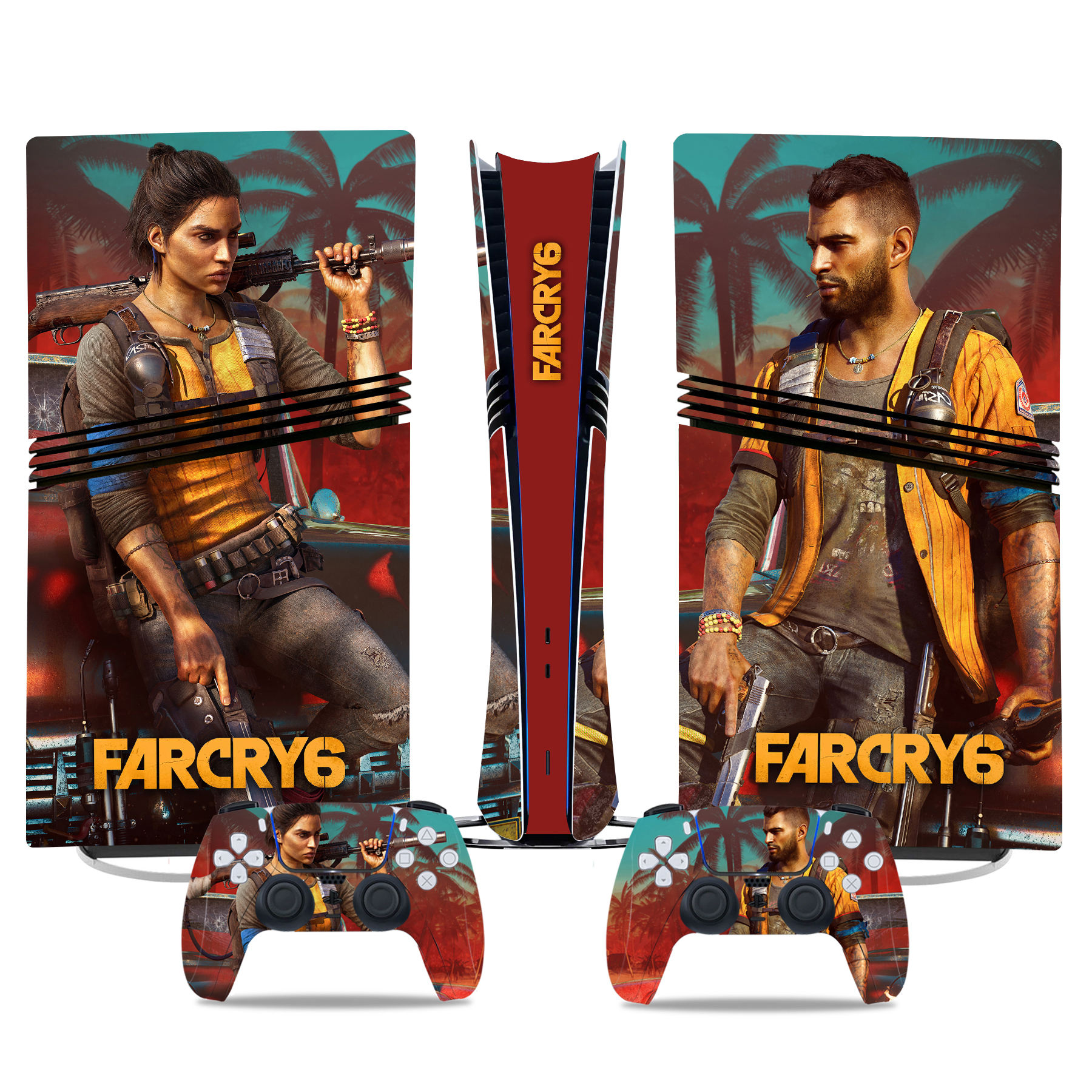 Far Cry 6 PS5 Pro Skin Sticker – Premium Gaming Wrap With Stunning Artwork For Console And Controller - Image 3