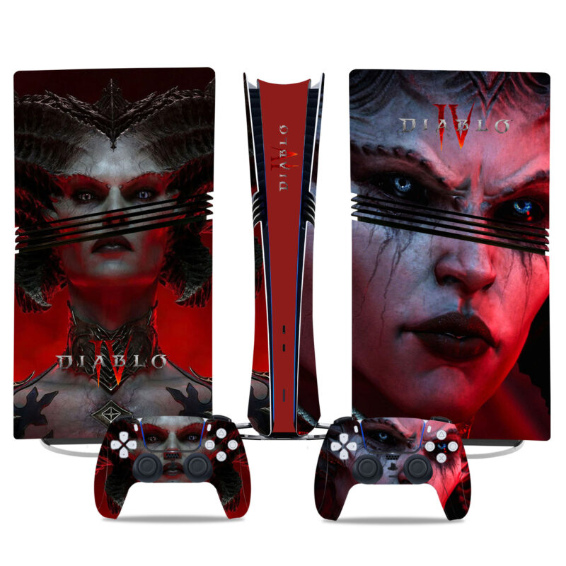 Diablo IV PS5 Pro Skin Sticker – Epic Custom Wrap For Console And Controller