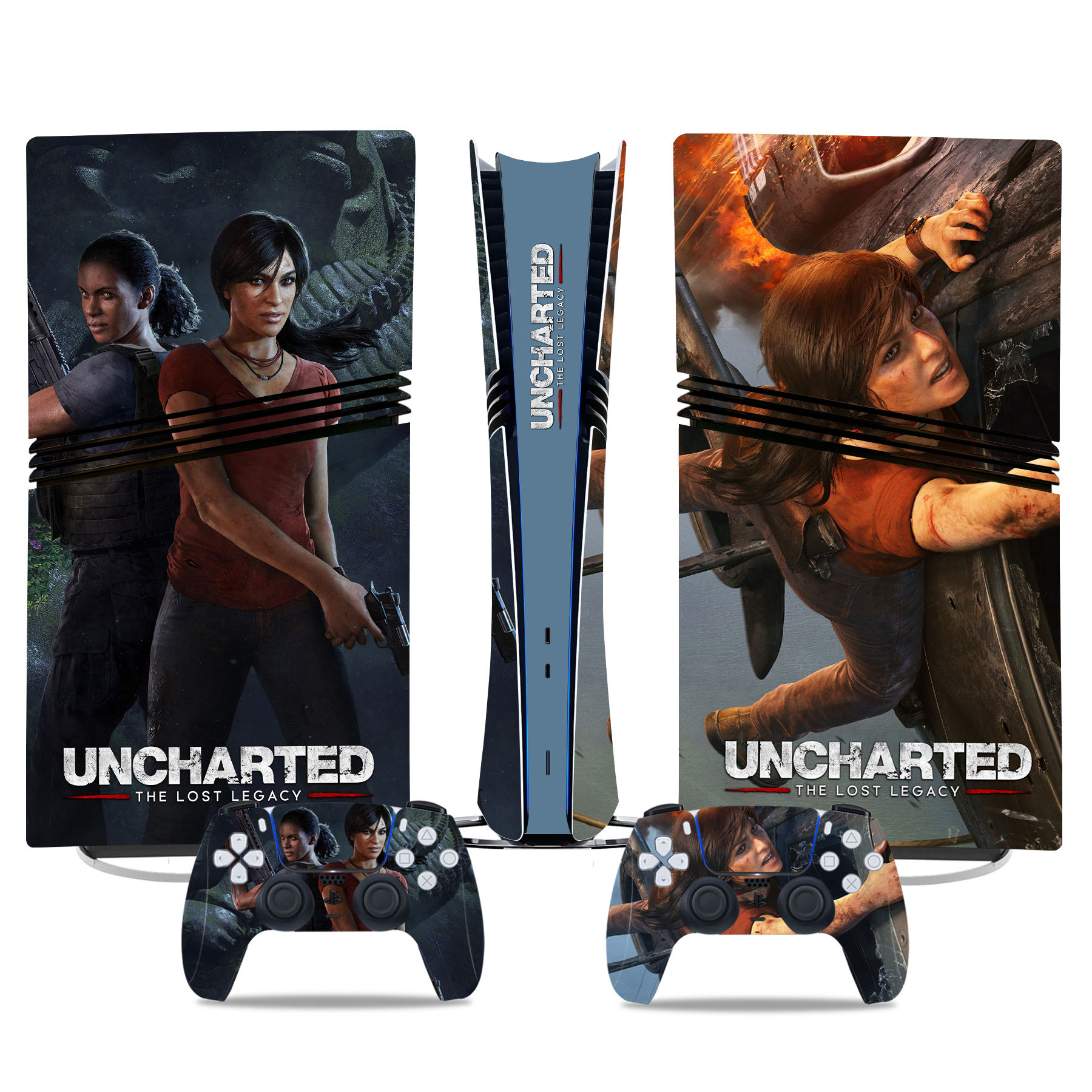 Uncharted PS5 Pro Skin Stickers – Premium Console And Controller Wraps For The Lost Legacy Fans - Image 2