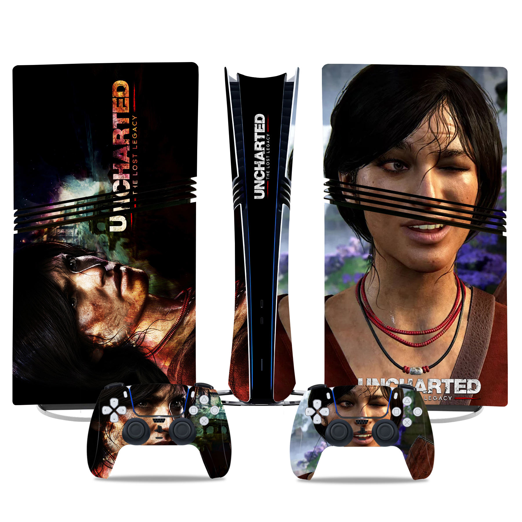 Uncharted The Lost Legacy PS5 Pro Skin Sticker – Stylish Console And Controller Protective Wraps - Image 2