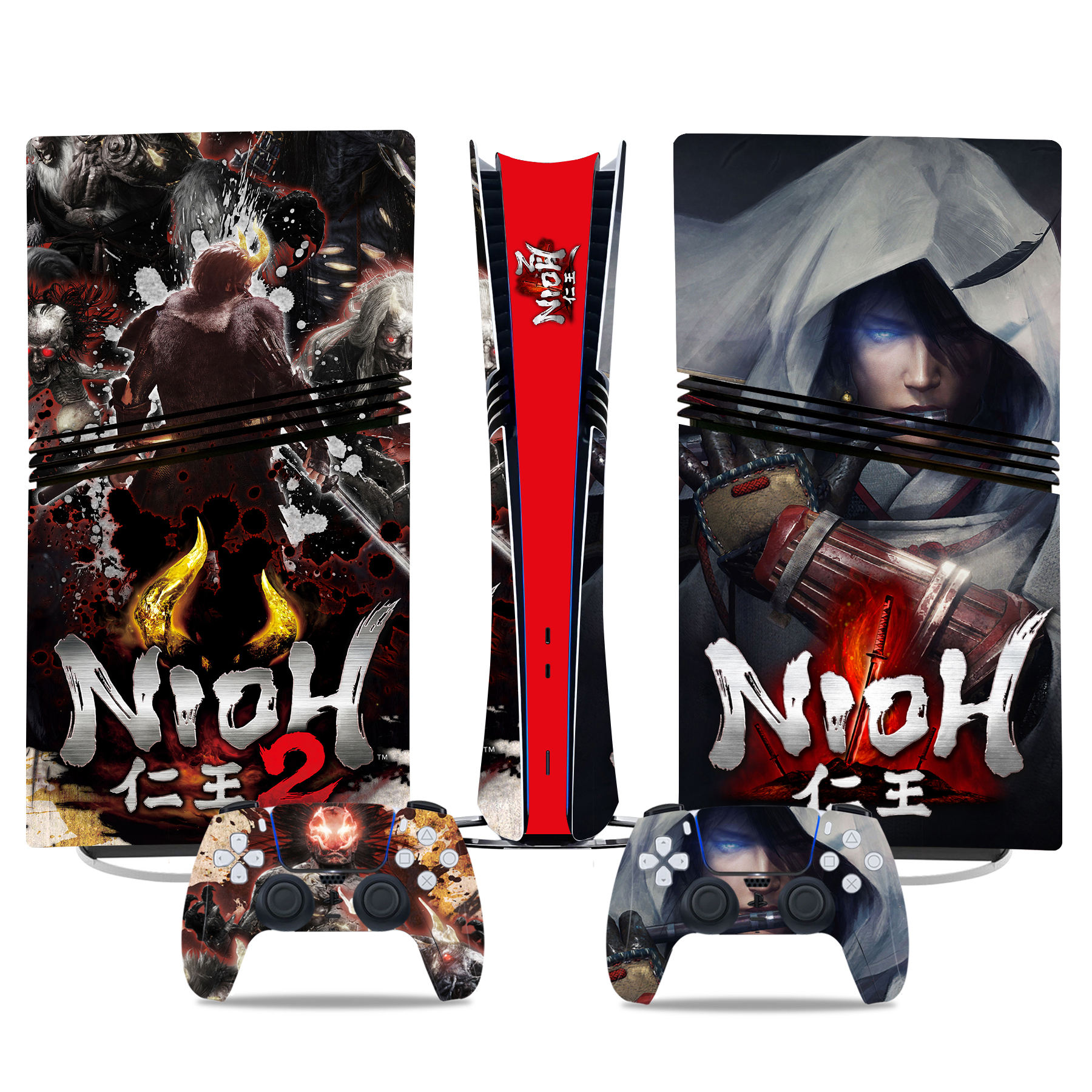 Nioh 2 PS5 Pro Skin Sticker - Premium Console And Controller Custom Protective Wrap Design - Image 2