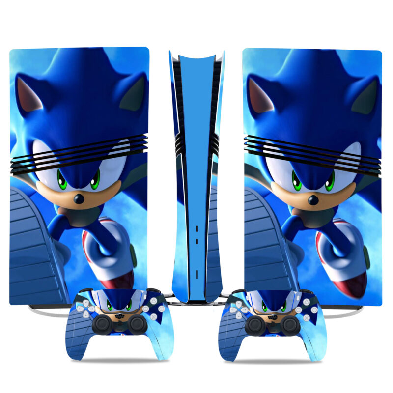 Sonic The Hedgehog PS5 Pro Skin Sticker - Premium Console And Controller Wrap For Gaming Fans