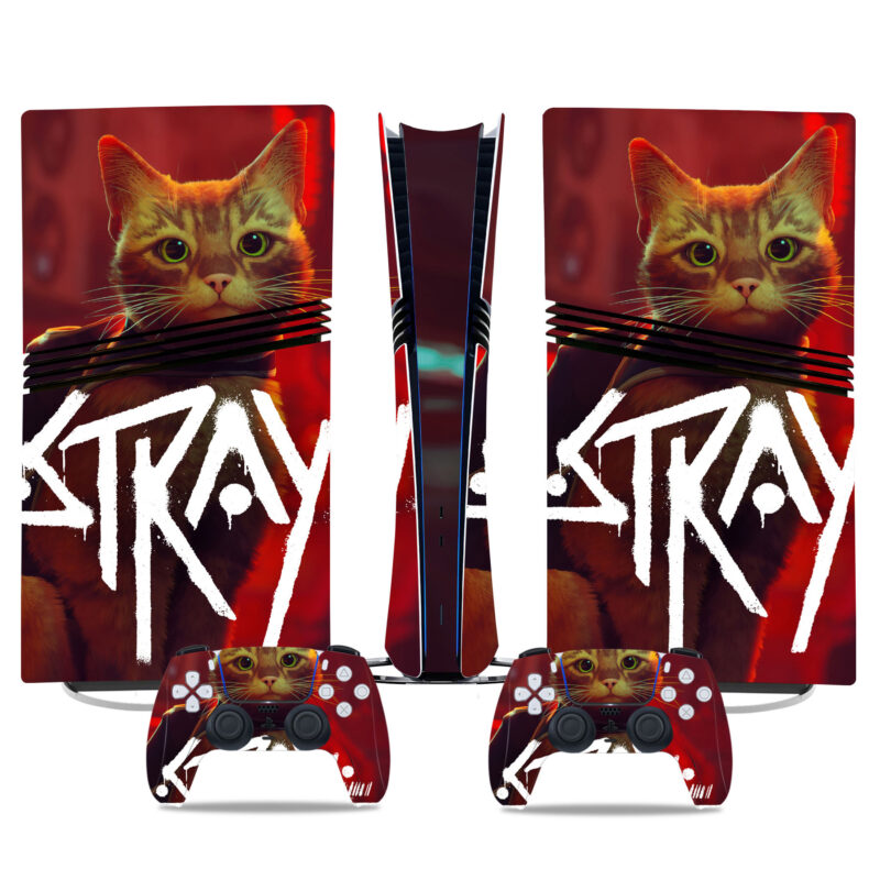 Stray Cat PS5 Pro Skin Sticker - Stylish Console And Controller Wrap For Unique Gaming Look