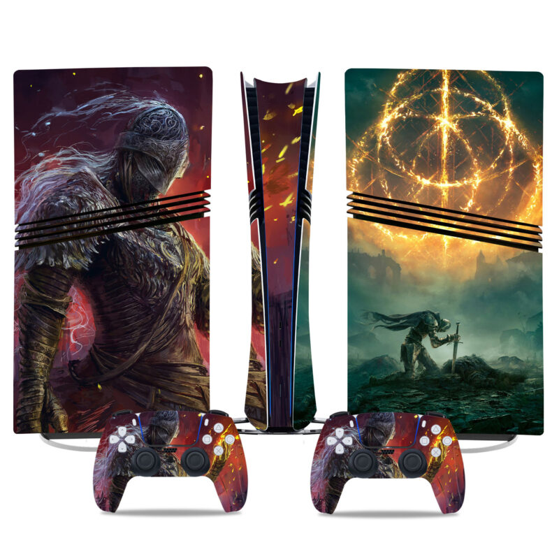 Elden Ring PS5 Pro Skin Sticker - Premium Console And Controller Wrap For Gamers