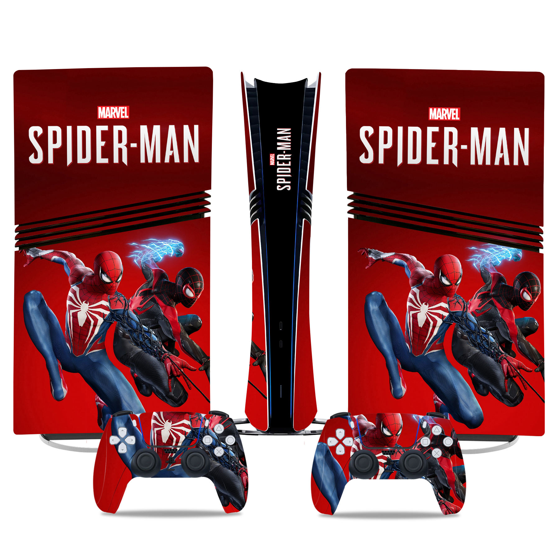 Marvel Spider-Man PS5 Pro Skin Sticker – Epic Custom Console & Controller Wrap - Image 3