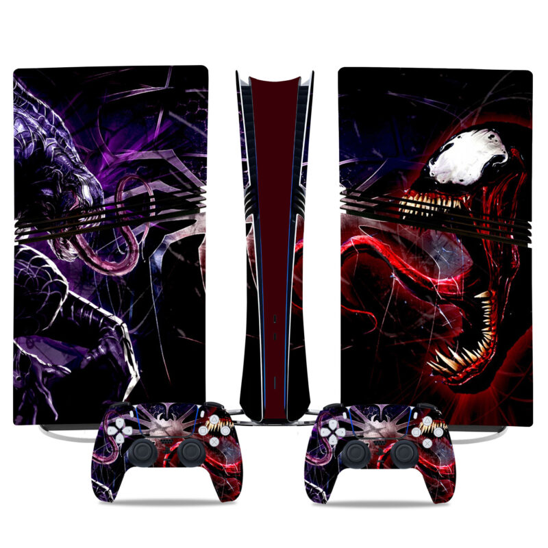 Venom And Carnage PS5 Pro Skin Sticker – Fierce Custom Console & Controller Design - Image 3