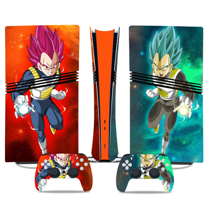 Dragon Ball Vegeta PS5 Pro Skin Sticker – Dynamic Anime Console & Controller Wrap