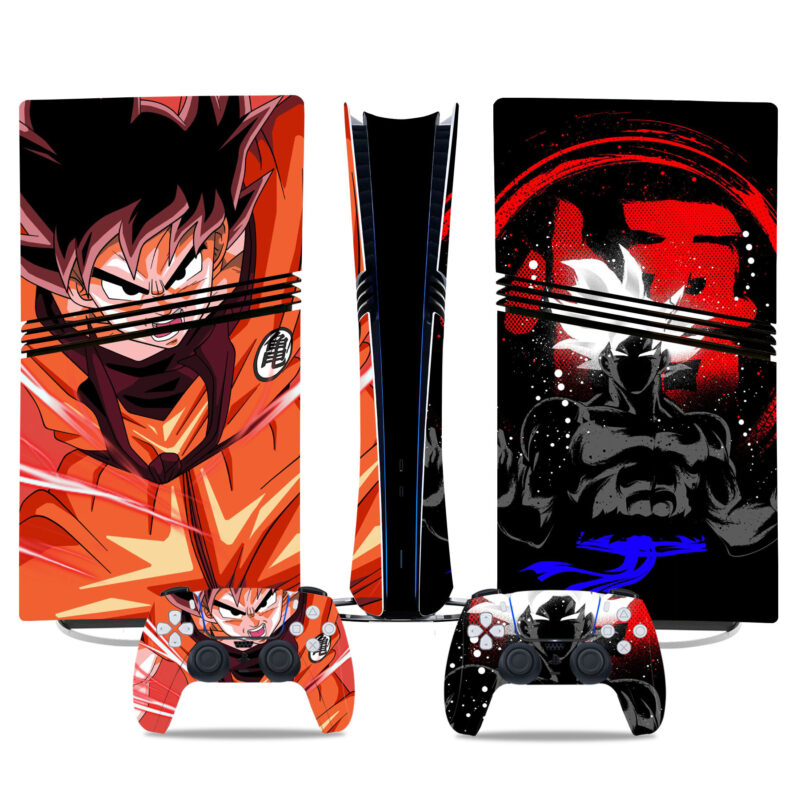 Dragon Ball Goku PS5 Pro Skin Sticker – Epic Anime Design For Console & Controller