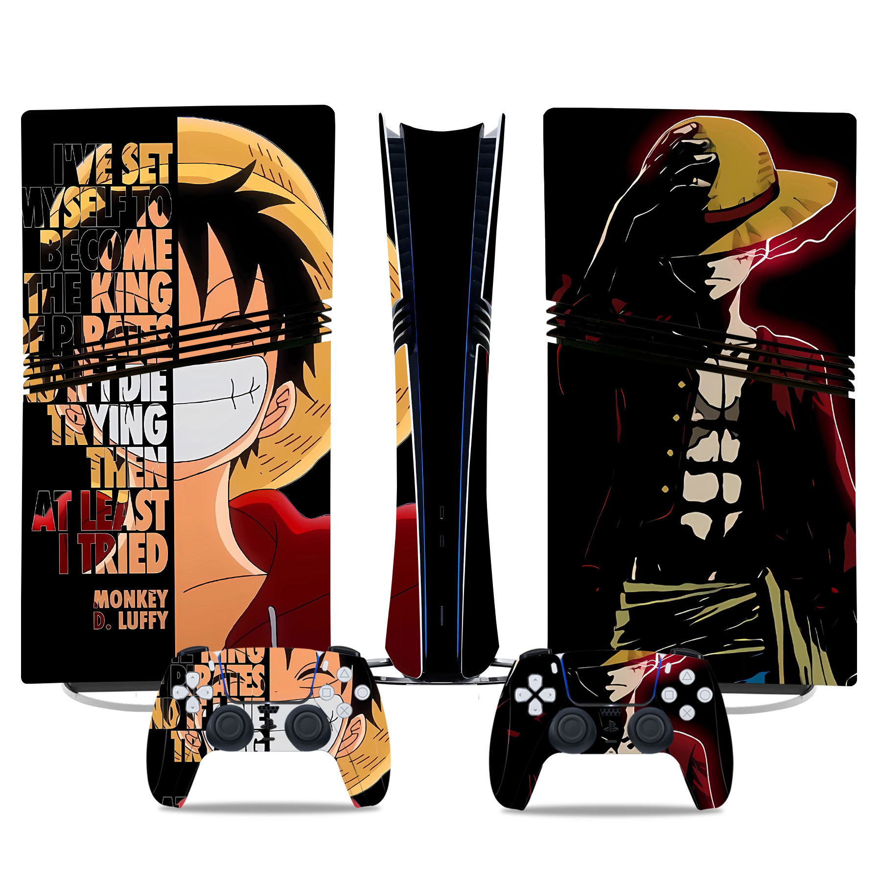 Monkey D. Luffy PS5 Pro Skin Sticker – Iconic One Piece Design For Console And Controller - Image 3