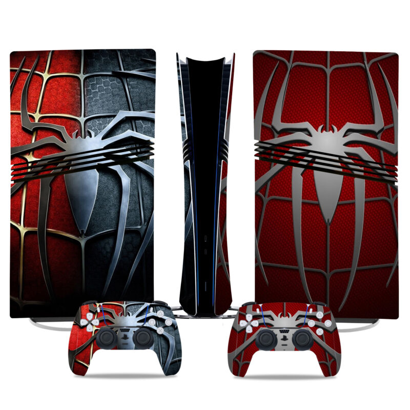 Amazing Spider-Man PS5 Pro Skin Sticker For Console And Controller – Bold Red & Blue Look