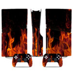 Fiery Inferno PS5 Pro Skin Sticker – Hot Console & Controller Custom Wrap