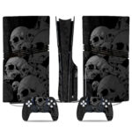Dark Skull PS5 Pro Skin Sticker - Pattern Design For Console And Controllers