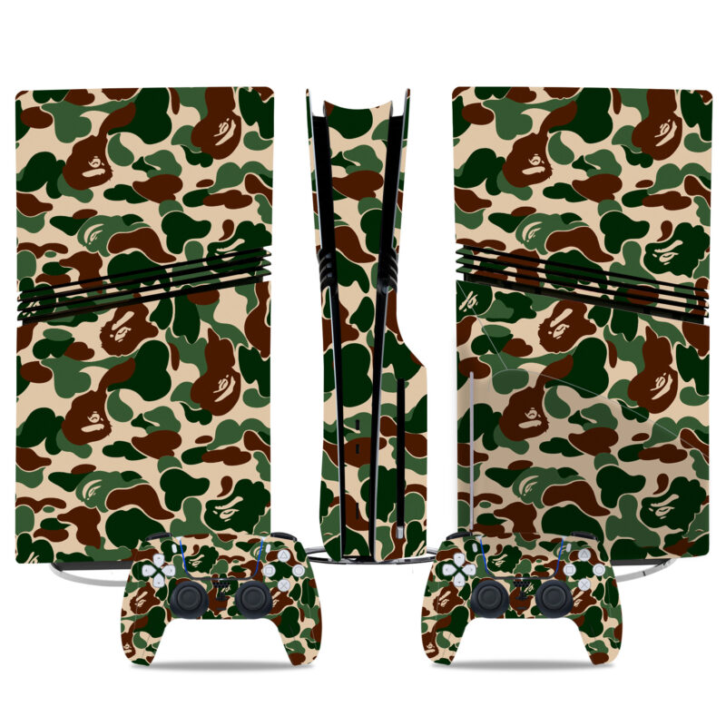 Classic Camouflage PS5 Pro Skin Sticker– Rugged Console & Controller Wrap