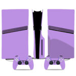 Stylish Purple PS5 Pro Skin Sticker – Custom Look For Console & Controllers