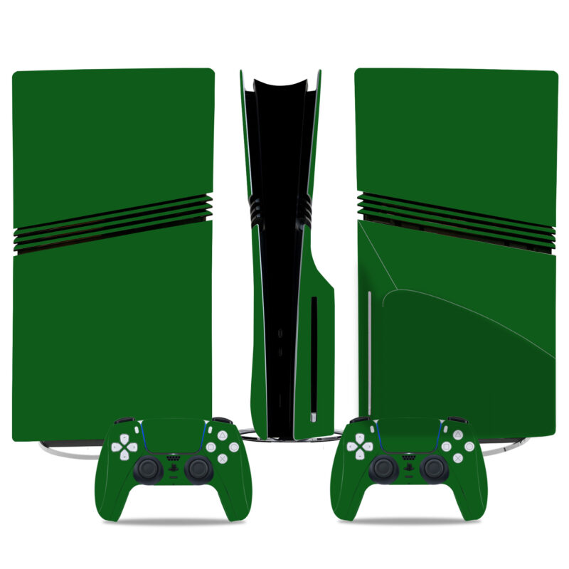 Stylish Green PS5 Pro Skin Sticker - Sleek Design For Console & Controller