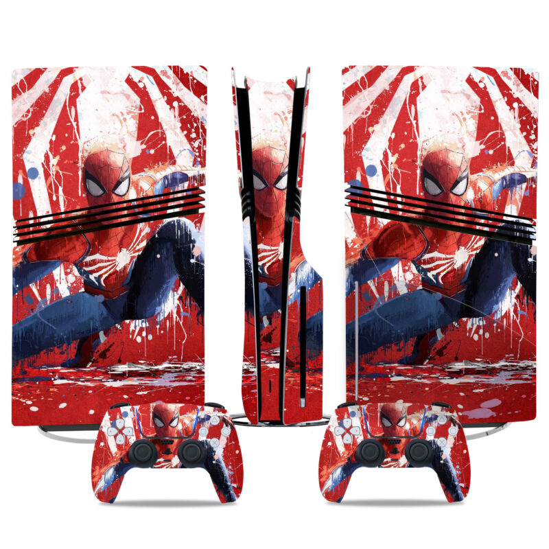 Epic Spider-Man PS5 Pro Skin Sticker – Ultimate Console & Controller Customization