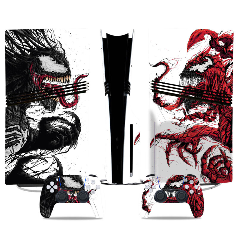 Venom Vs Carnage PS5 Pro Skin Sticker – Ultimate Gaming Console Decal