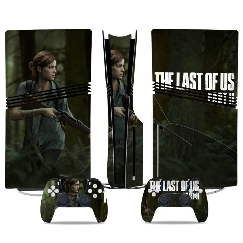 Custom PS5 Pro Skin Sticker: The Last Of Us Part II Design With Matching Controller Decals For Gamers