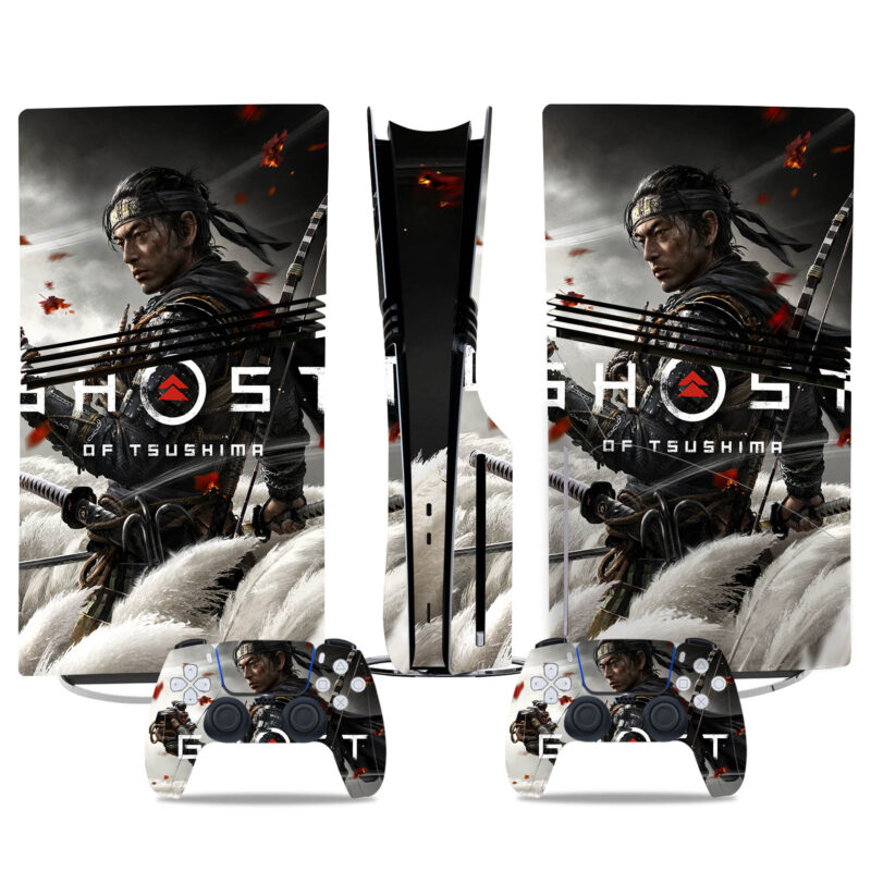 Ghost Of Tsushima PS5 Pro Skin Sticker: Premium Console And Controller Decal For PlayStation Gamers And Samurai Fans