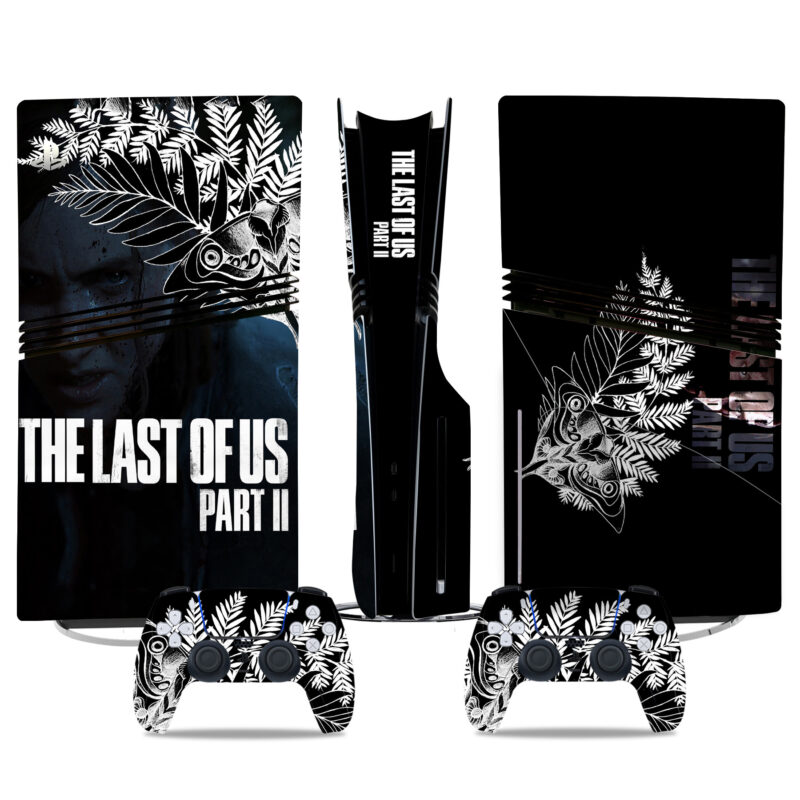 The Last Of Us Part II PS5 Pro Skin – High-Quality Console And Controller Wrap With Dark Thematic Design