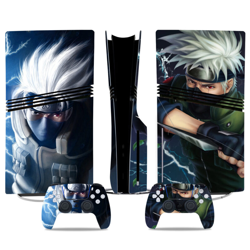 Custom PS5 Pro Skin Sticker - Stylish Kakashi Lightning Design For Console And Controller High-Quality Protective Decal