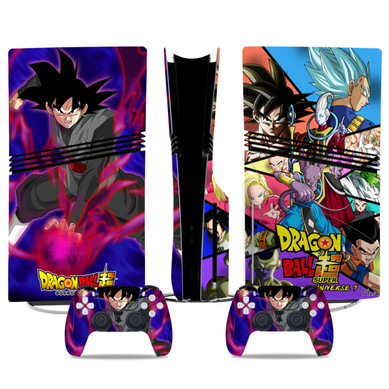 Dragon Ball Super PS5 Pro Skin Sticker – Epic Battle Universe Design For Console & Controllers