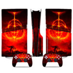 Elden Ring Fire Monk PS5 Pro Skin Sticker – Vibrant Design For Console And Controllers