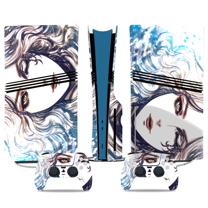 Elegant Fantasy PS5 Pro Skin Sticker – Dreamy Design For Console And Controllers