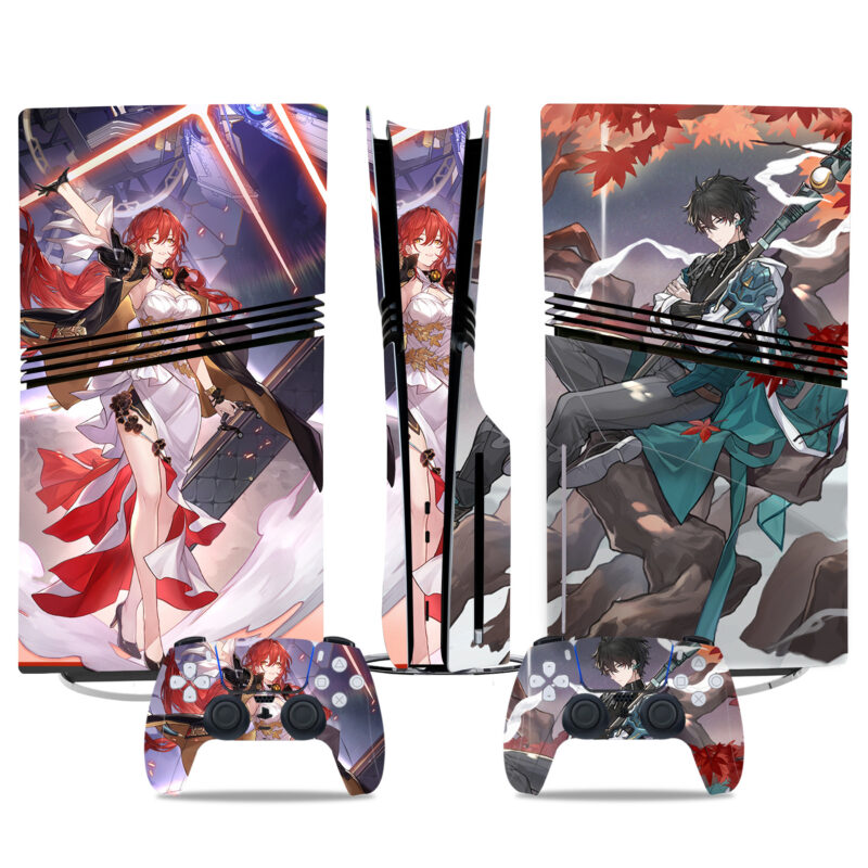 Anime-Inspired PS5 Pro Skin Sticker – Stunning Console & Controller Wrap With Unique Artwork For Gaming And Anime Enthusiasts