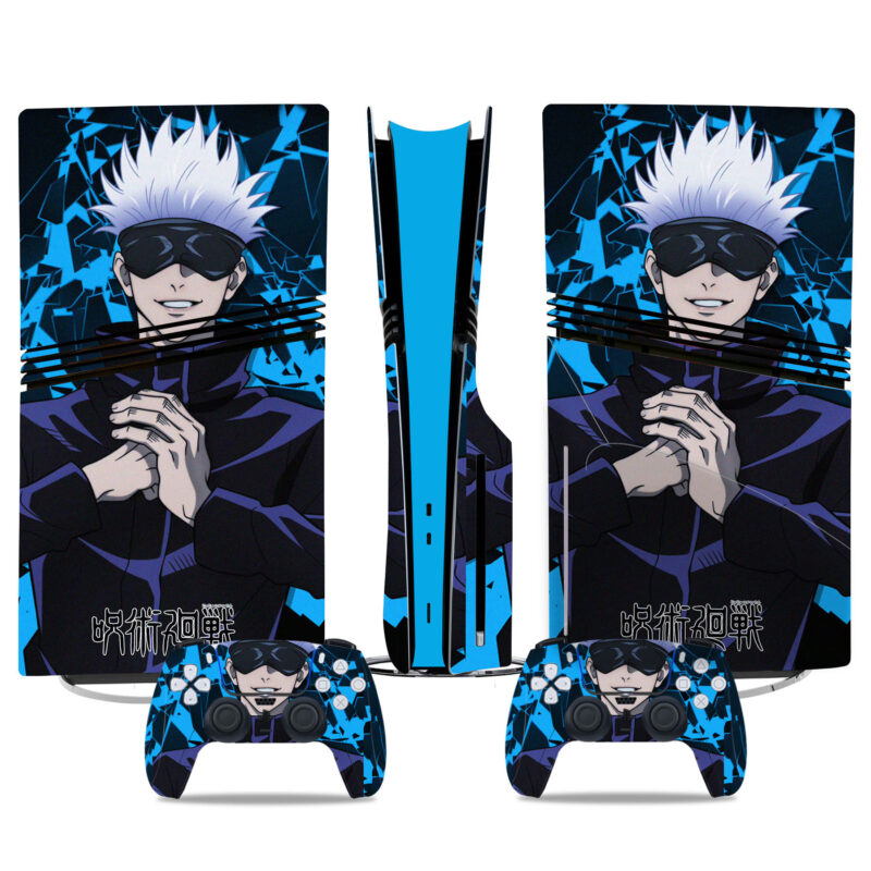 Stylish Anime PS5 Pro Skin Sticker – Gojo Satoru Design Console & Controller Decal For PlayStation 5 – Unique Gamer Gear