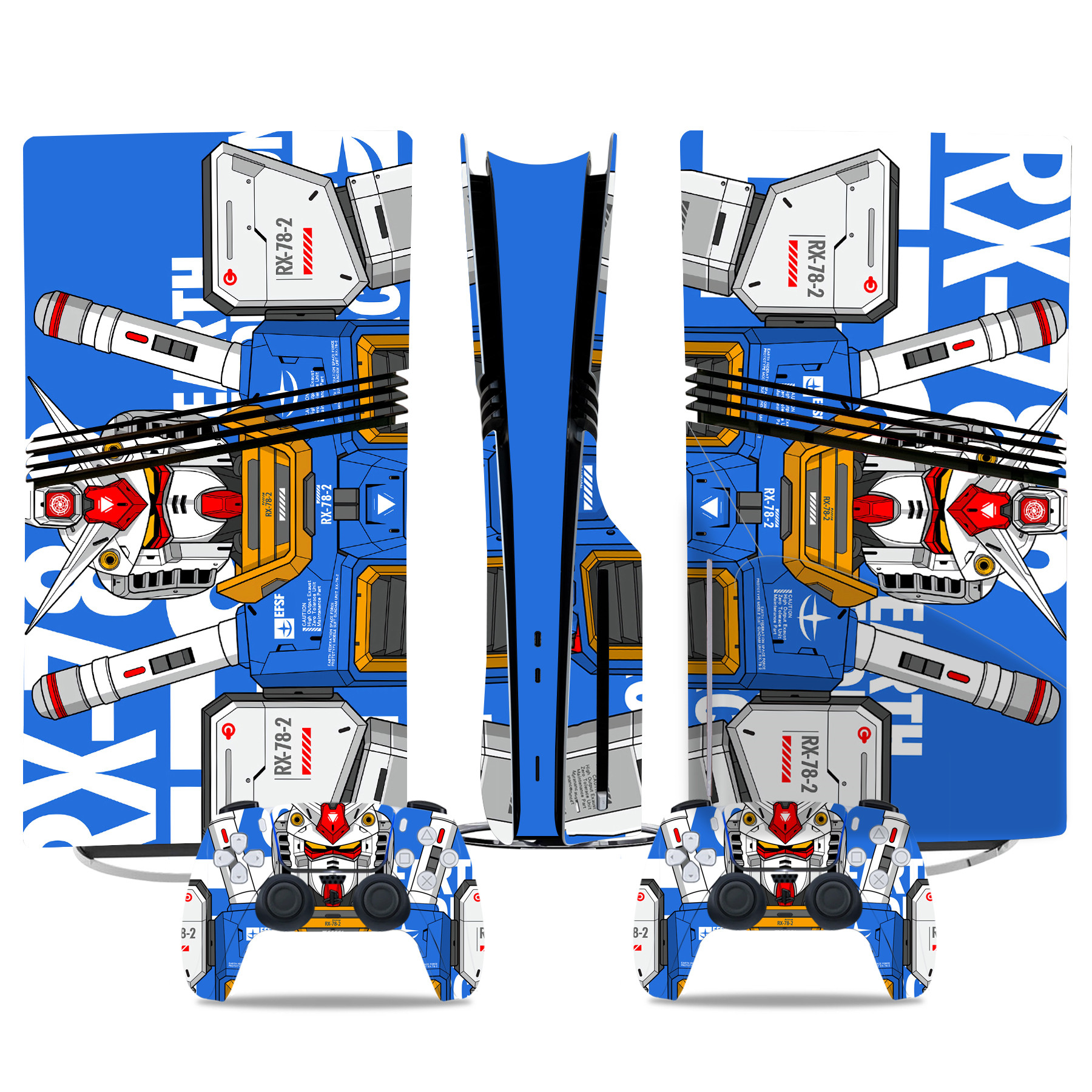 Custom PS5 Pro Skin Sticker - RX-78-2 Gundam Design For Console And Controller - Durable, Stylish Gaming Decor