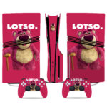 PS5 Pro Skin Sticker - Cute Lotso Bear Design For Console And Controller - Fun And Durable Gaming Accessory