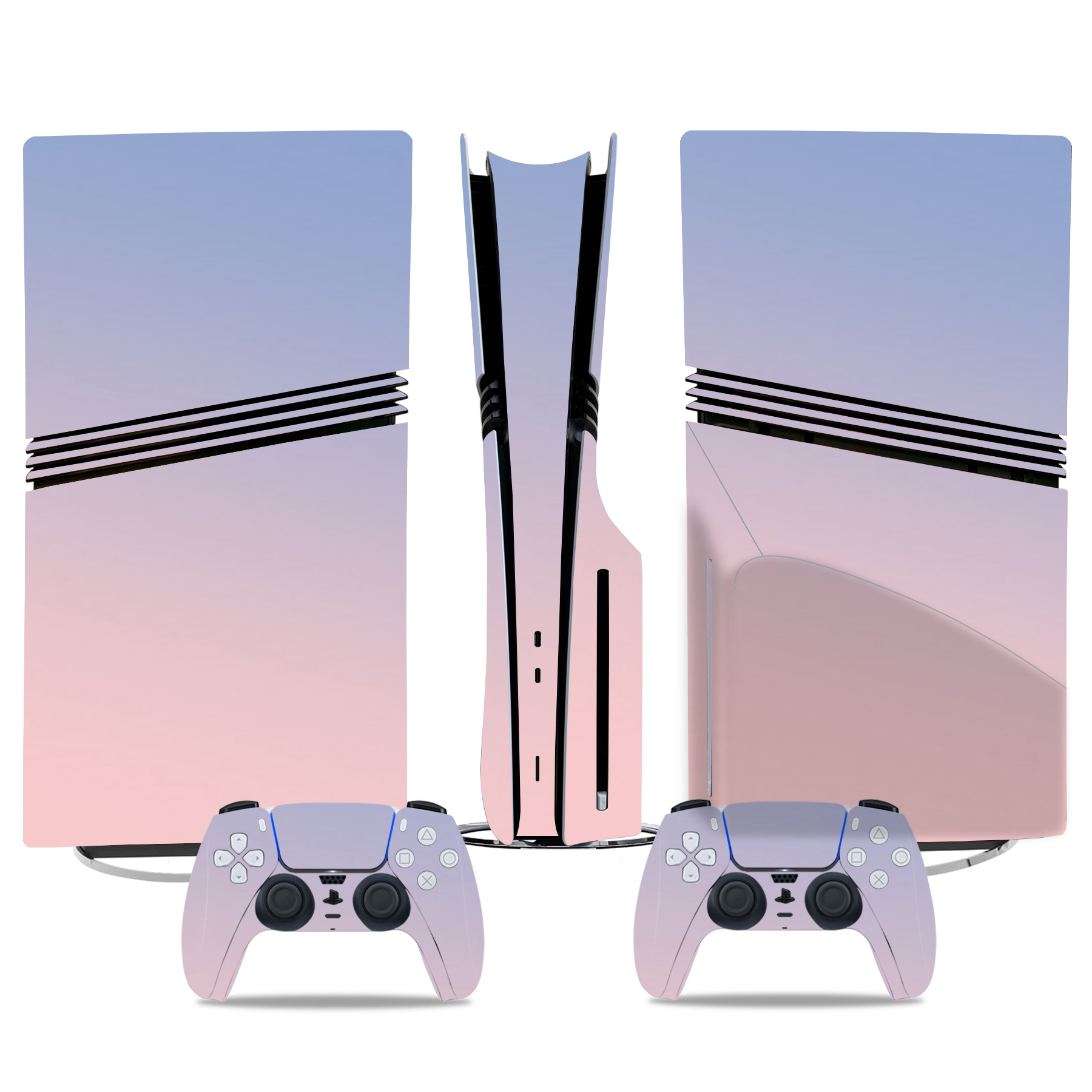 PS5 Pro Skin Sticker - Elegant Pastel Gradient Design For Console And Controller - Stylish And Minimal Gaming Accessory
