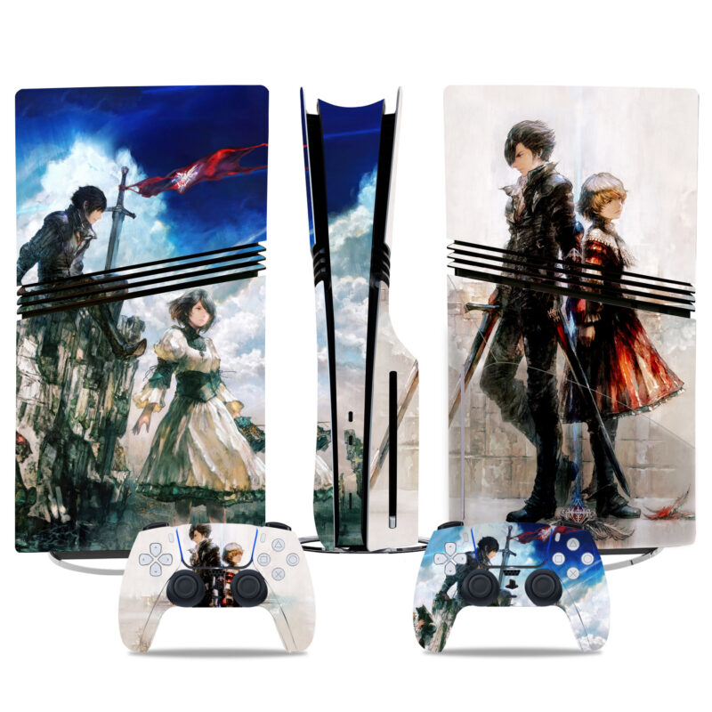 Final Fantasy XVI PS5 Pro Skin Sticker – Elegant Console & Controller Wrap – Unique Artwork For Gamers – High-Quality Protection