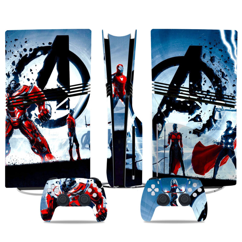 PS5 Pro Skin Sticker - Stunning Avengers Design With Controller Wraps For Ultimate Superhero-Themed Gaming Console Customization