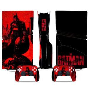 The Batman PS5 Pro Skin Sticker – Sleek Red And Black Console & Controller Design