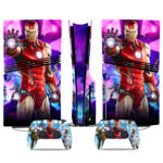 Custom Iron Man PS5 Pro Skin Sticker – Epic Design For Console & Controllers