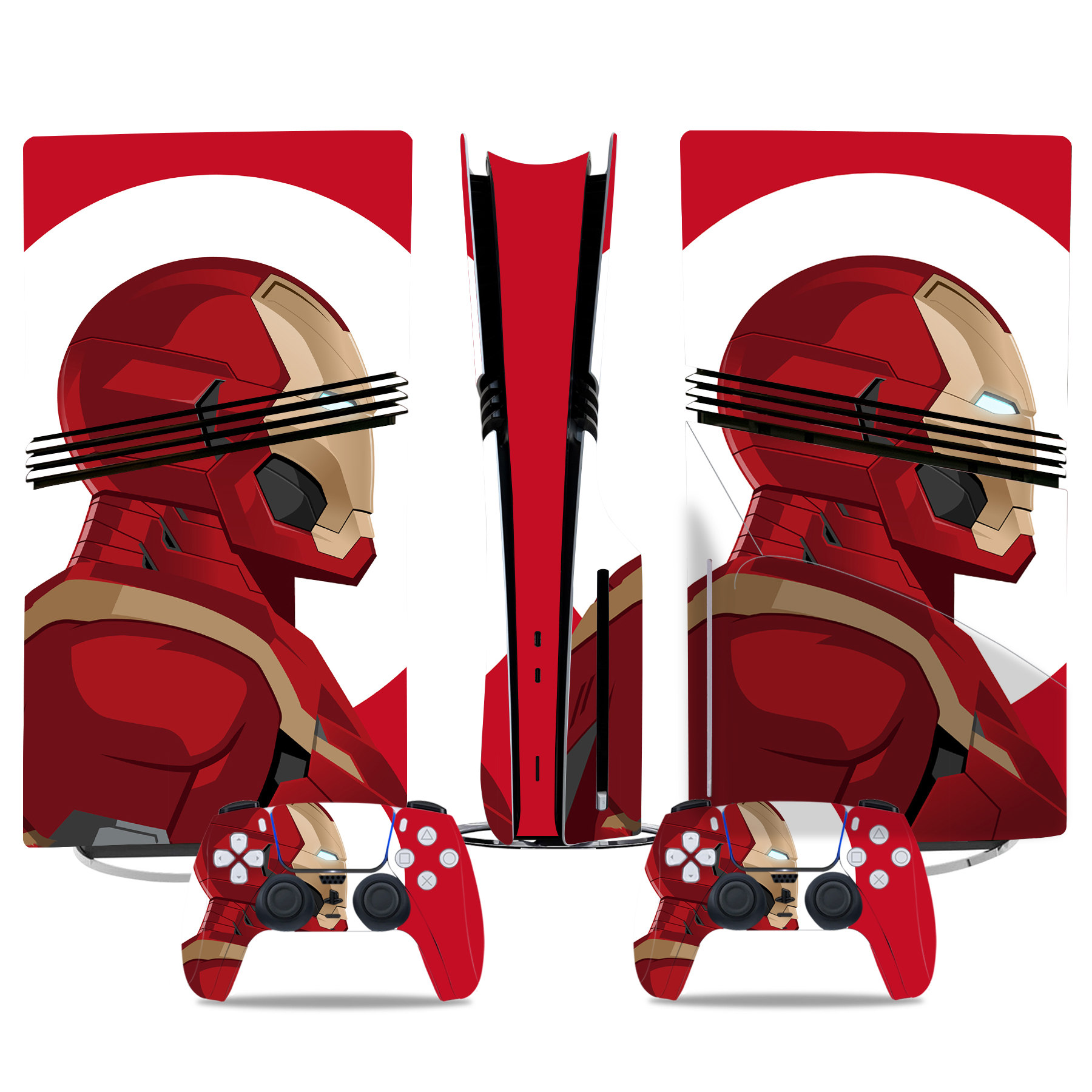 Marvel Iron Man PS5 Pro Skin Sticker – Stunning Design For Console And Controller