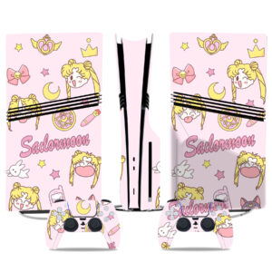 Sailor Moon PS5 Pro Skin Sticker – Elegant Anime Console & Controller Wrap