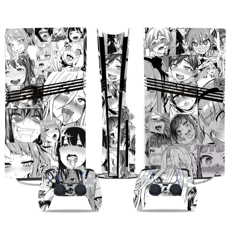 Bold Anime Manga Collage PS5 Pro Skin Sticker – Unique Console & Controller Wrap